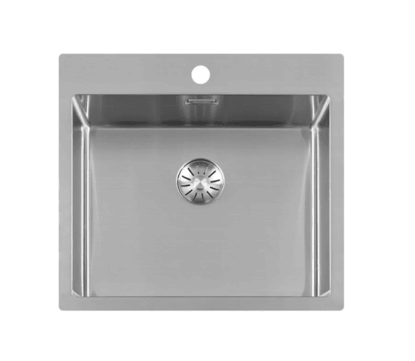 Lorreine 50SPTH Luxe Enkele Keukenspoelbak Met Kraangat RVS 50 x 40 Onderbouw – Vlakbouw – Opbouw