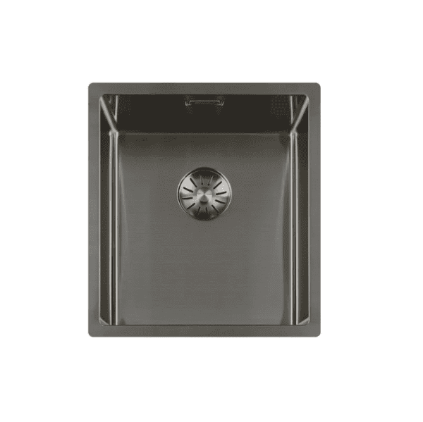 Lorreine 34SP-Gunmetal Luxe Enkele Keukenspoelbak Gun Metal 34 x 40 Onderbouw – Vlakbouw – Opbouw