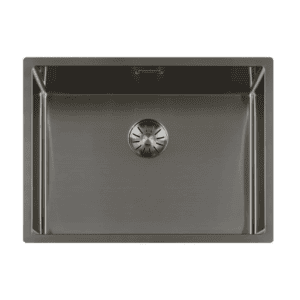 Lorreine 55SP-Gunmetal Luxe Enkele Keukenspoelbak Gun Metal 55 x 40 Onderbouw – Vlakbouw – Opbouw