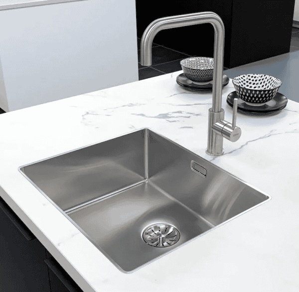 Lorreine 50SL-1016 Luxe Enkele Keukenspoelbak RVS 50 x 40 Speciaal Voor Vlakbouw In Onder Andere Keramiek Of Dekton